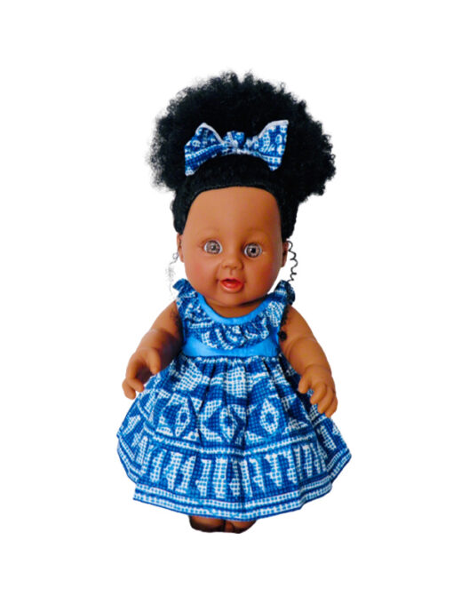 AMANG doll in “Ndop Frisé” dress